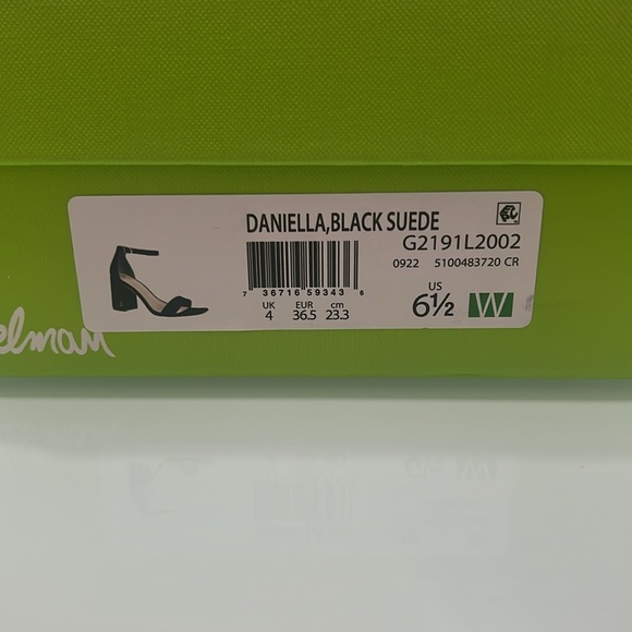 NIB Sam Edelman black size 6.5 Daniella Suede heel - Picture 5 of 5